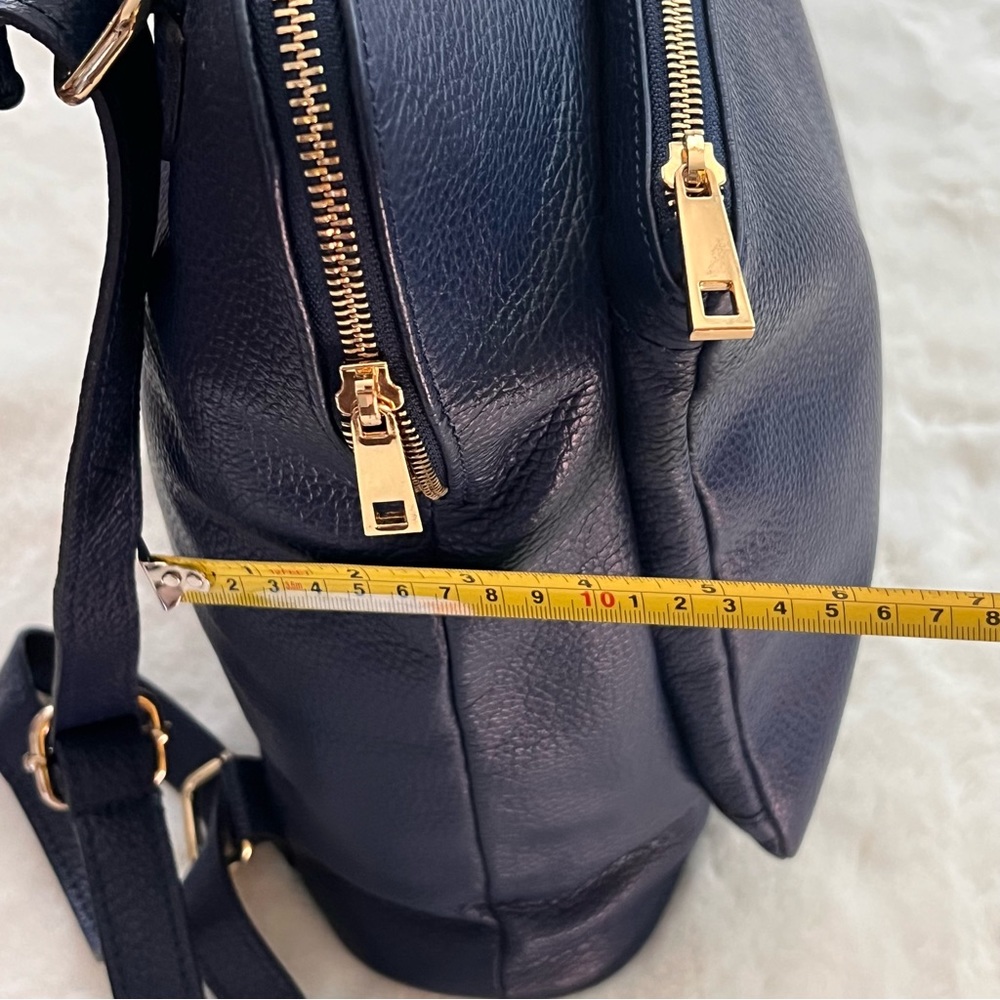 Vera Pella Convertible Backpack/Crossbody/Shoulder/Carry Bag Italian Leather - Picture 14 of 17
